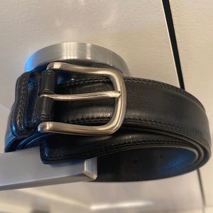 Black leather belt